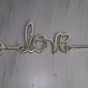 Love Arrow Metal Wall Art